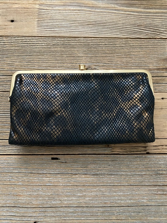 Handbags - Hobo Lauren Clutch in Metallic Snakeskin.